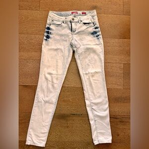 Women’s BONGO White and Blue Acid Wash Jeans Jeggings Size 6